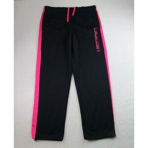 Nike Sweat Pants Womens M Livestrong Black Pink Therma-Fit Fleece Running Active